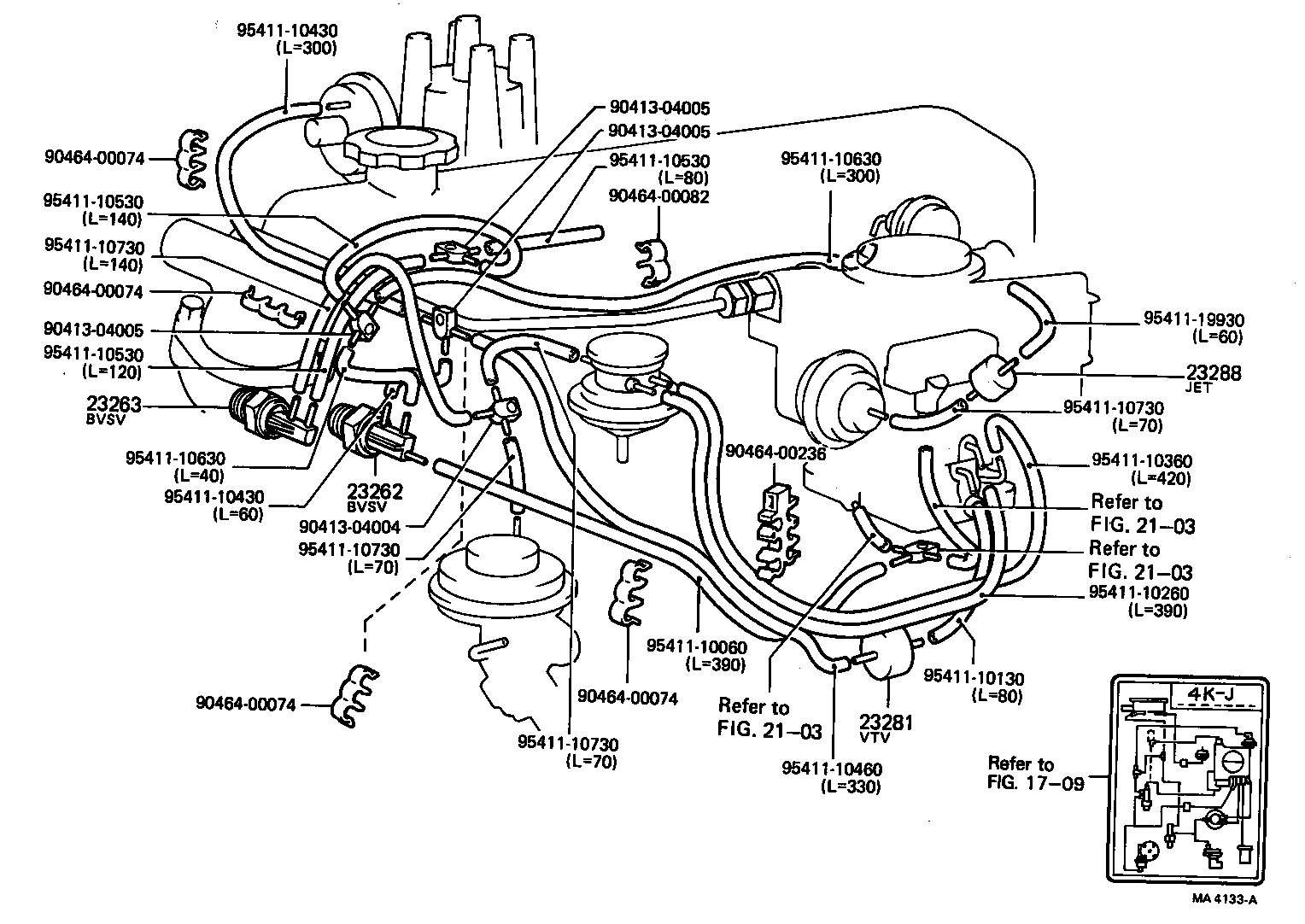 23829-13031 HOSE, NO.2(FOR AIR PIPE) product image
