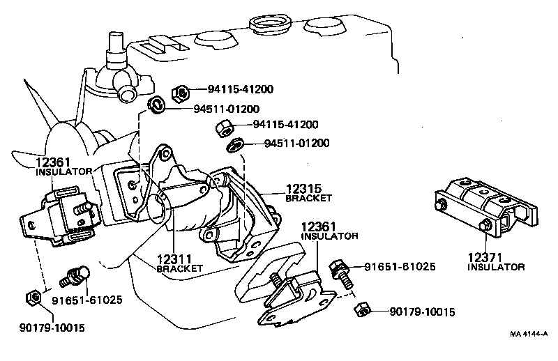 12361-31060 INSULATOR, ENGINE MOUNTING, FRONT product image
