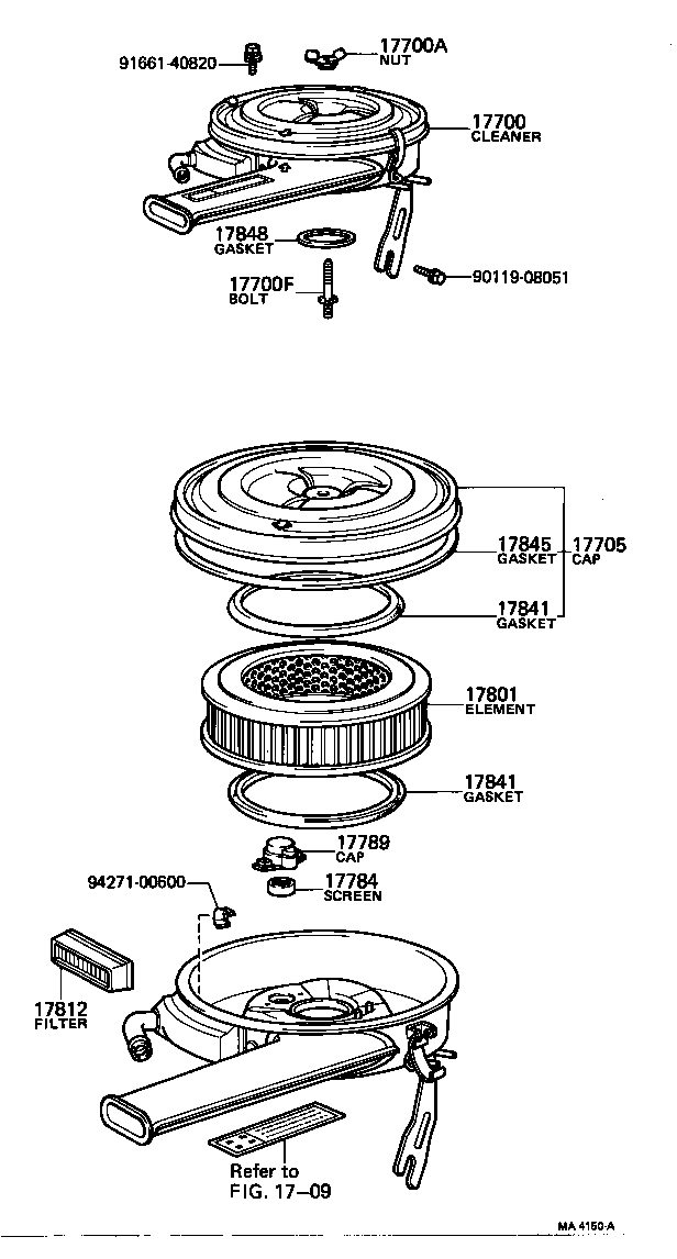 17700-44491 CLEANER ASSY, AIR product image