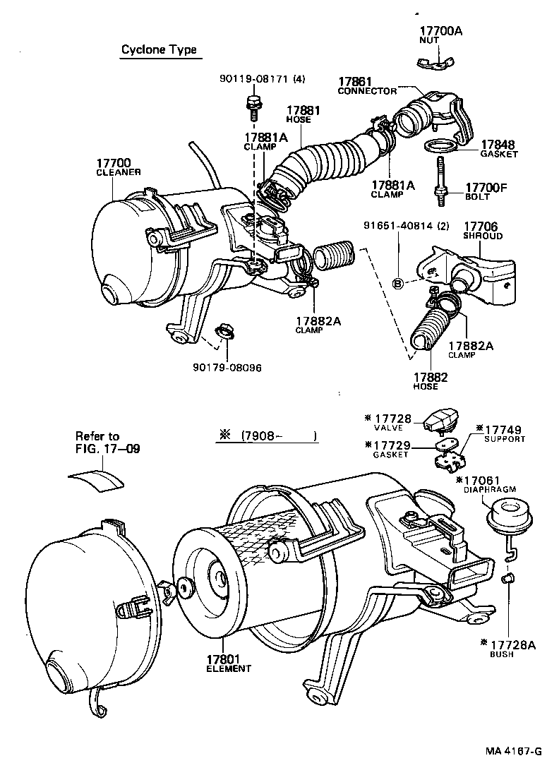 17700-54080 CLEANER ASSY, AIR product image