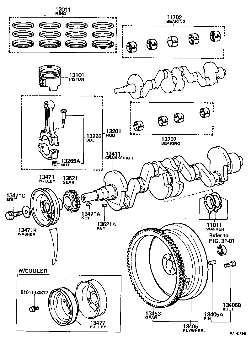 88451-27010 PULLEY, CRANKSHAFT, NO.2 product image