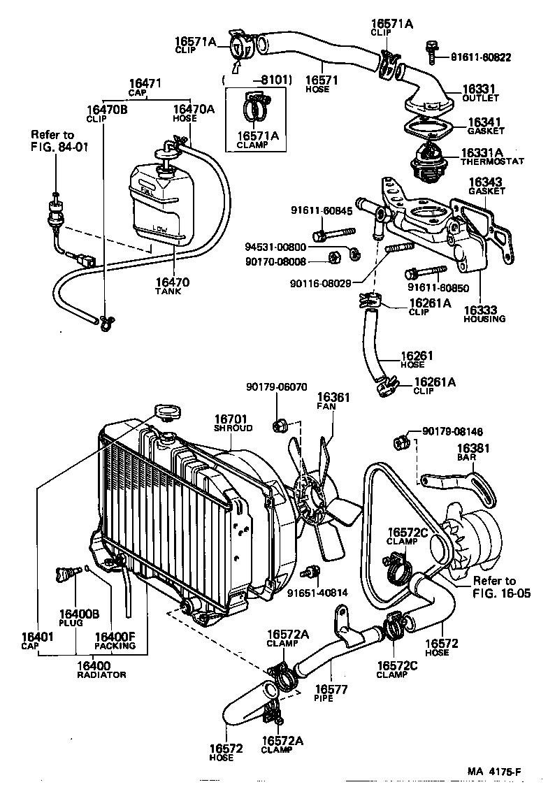 16572-64080 HOSE, RADIATOR, OUTLET product image