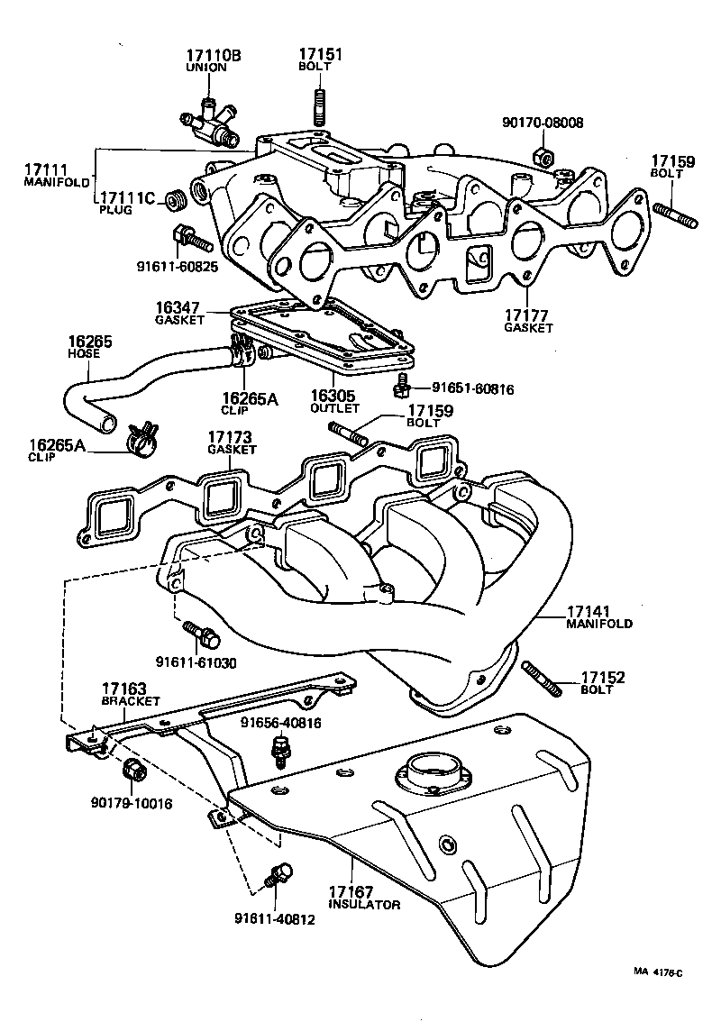 17110-13061 MANIFOLD ASSY product image