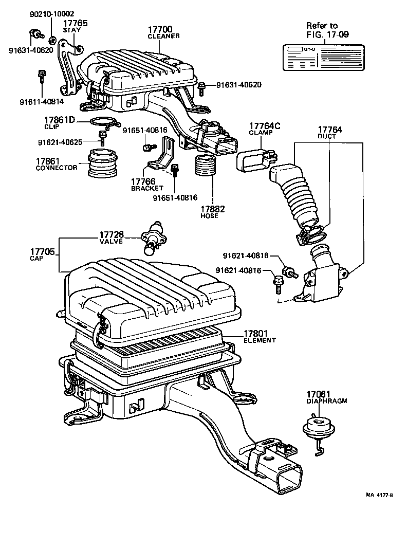17700-13480 CLEANER ASSY, AIR product image