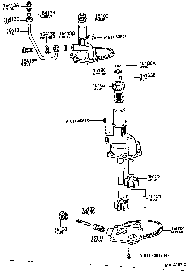 15104-70020 STRAINER SUB-ASSY, OIL product image