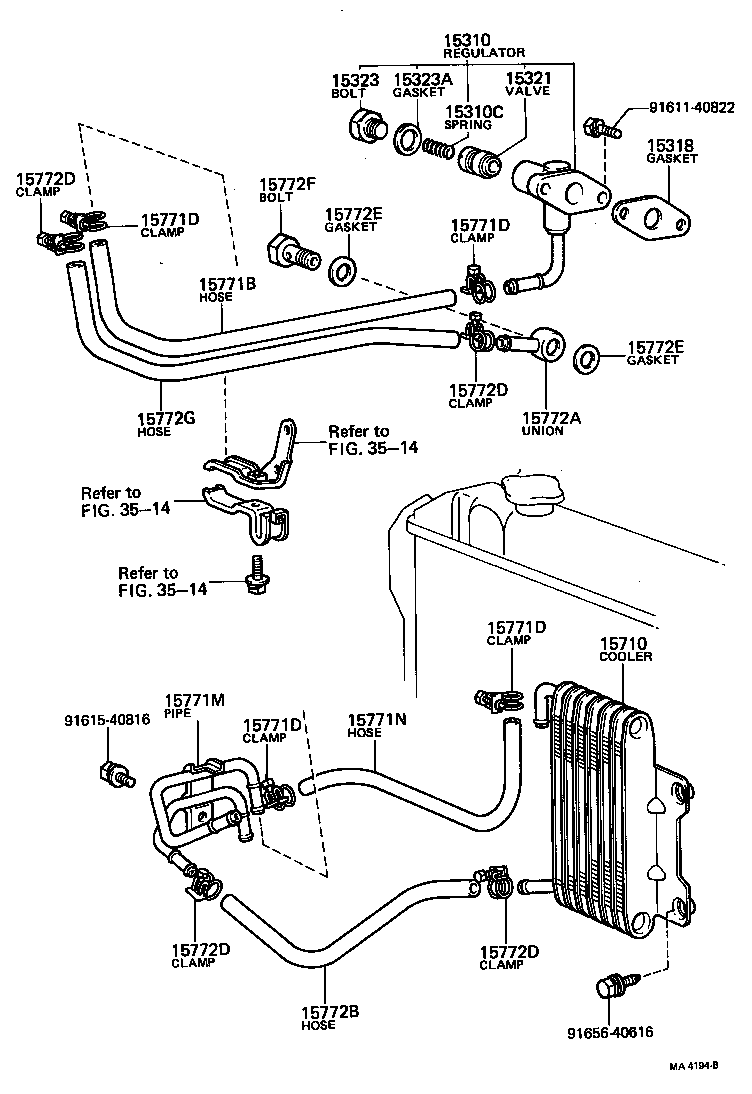 15710-45040 COOLER ASSY, OIL product image