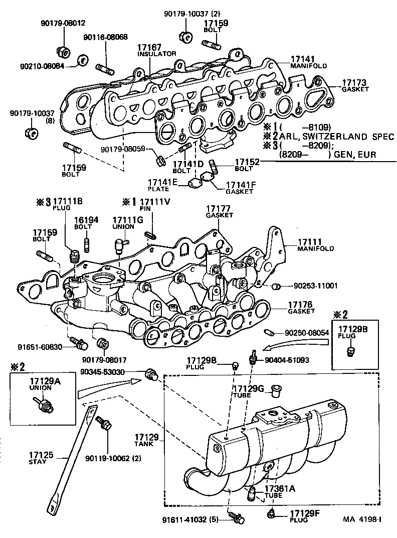 17101-54020 MANIFOLD, INTAKE product image
