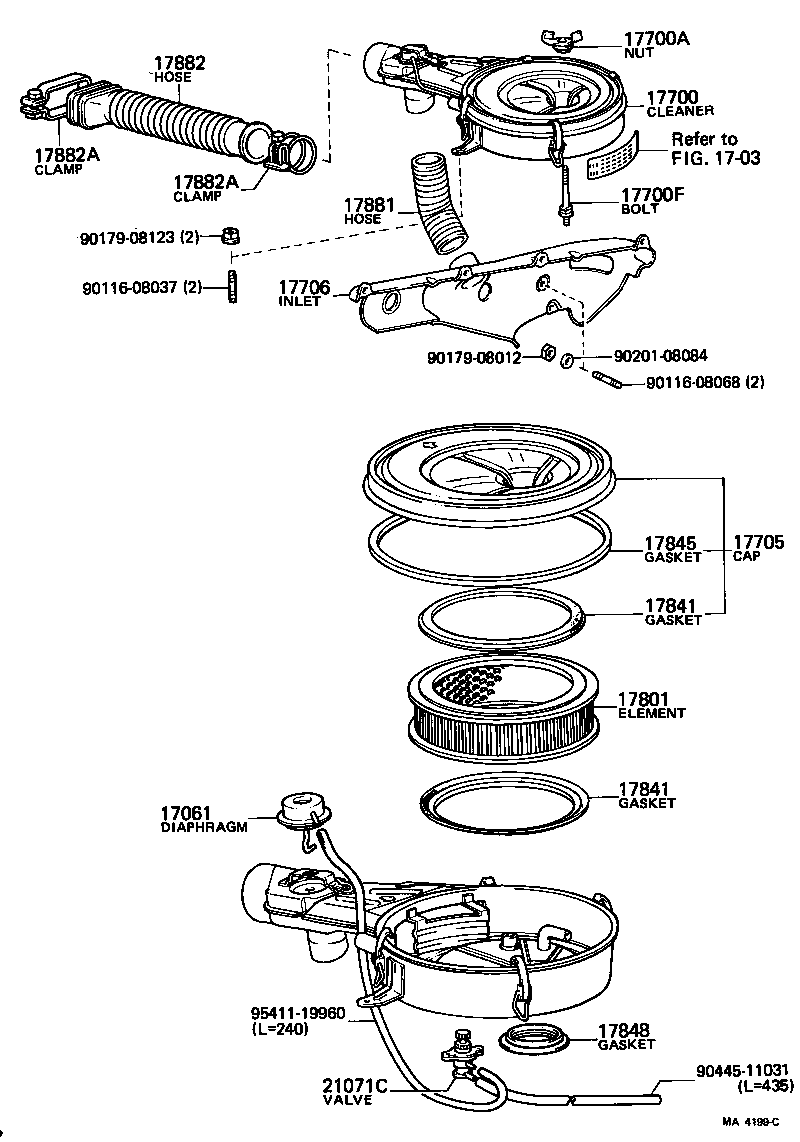 17700-44491 CLEANER ASSY, AIR product image