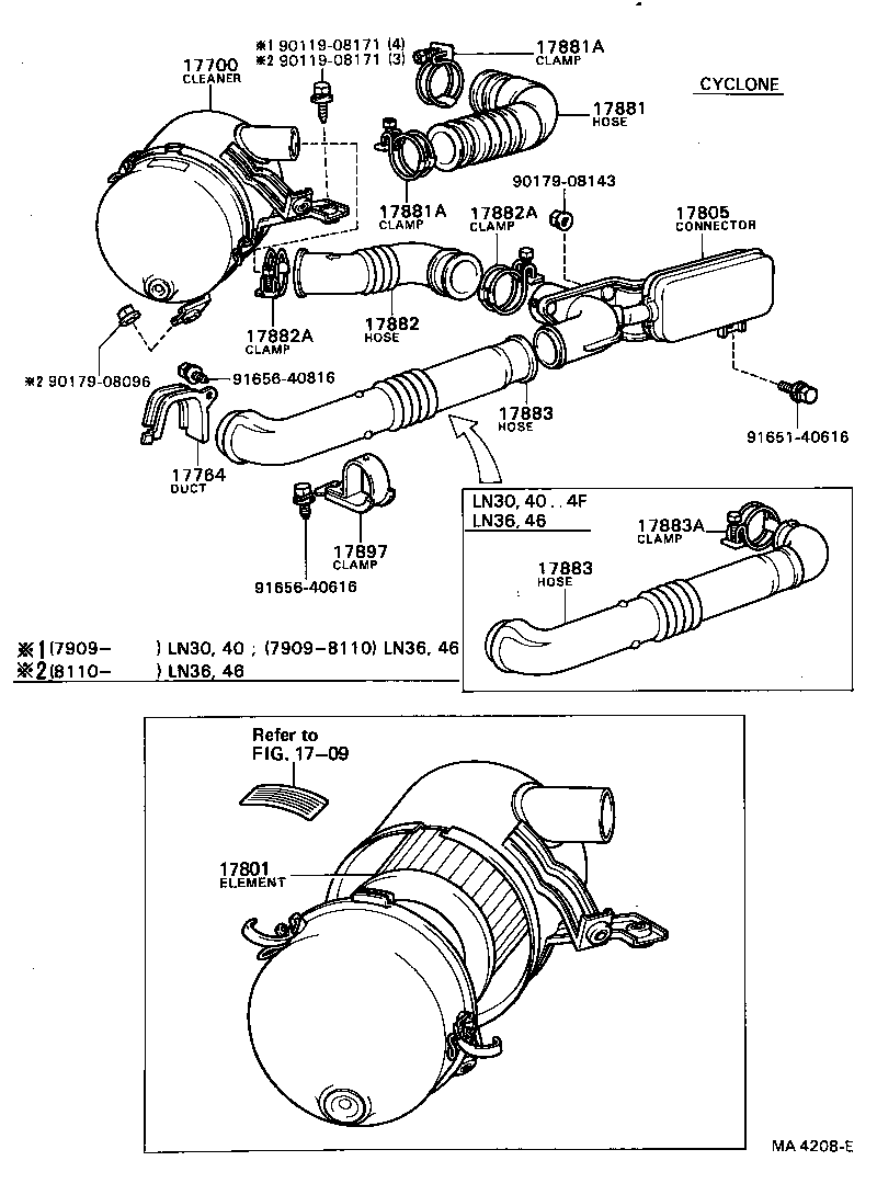 17700-54080 CLEANER ASSY, AIR product image