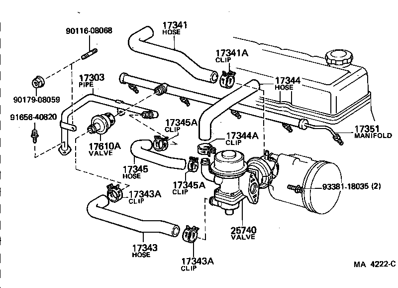 17327-44010 BRACKET, REED VALVE product image