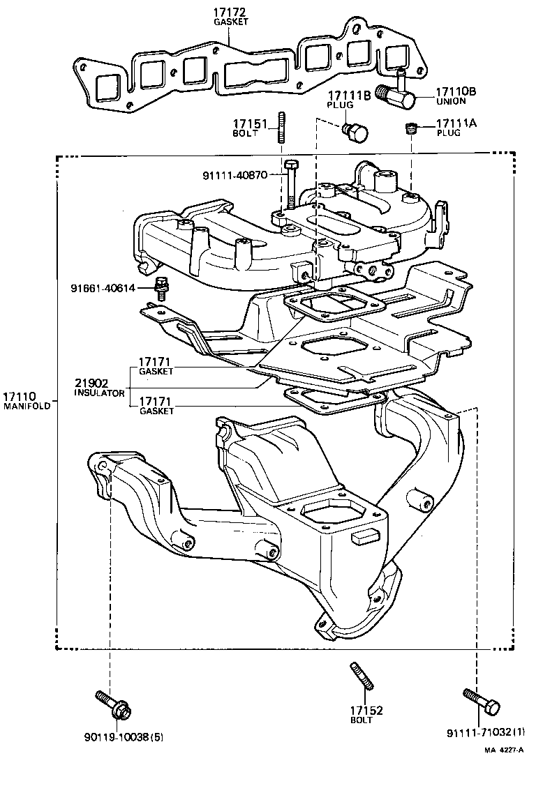 17111-45050 MANIFOLD, INTAKE product image