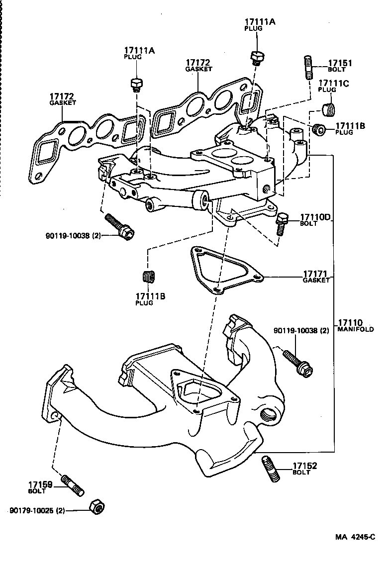 17167-26020 INSULATOR, EXHAUST MANIFOLD HEAT, NO.1 product image