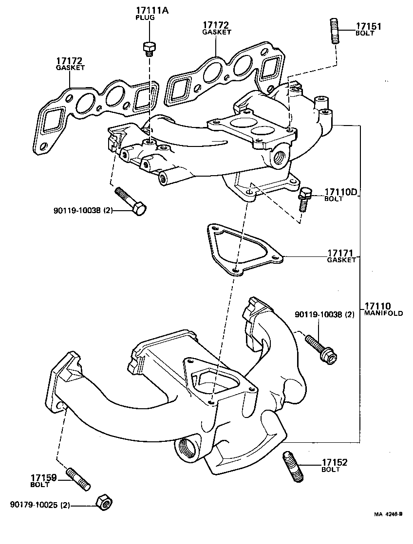 17101-64010 MANIFOLD, INTAKE product image