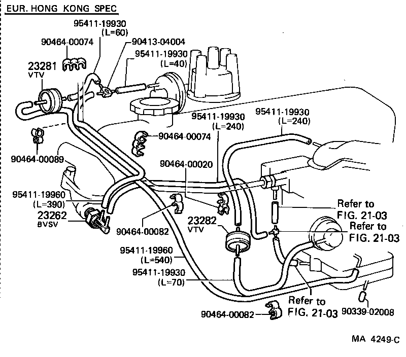 17303-71030 PIPE SUB-ASSY, AIR, NO.1 product image