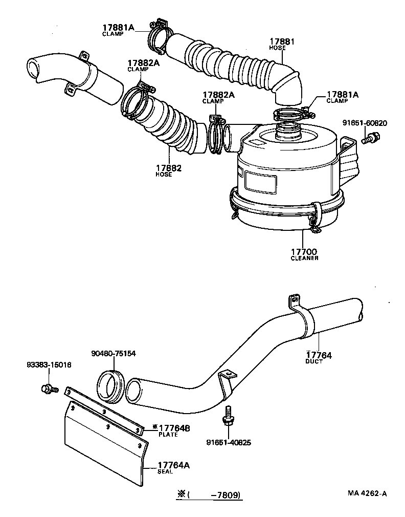 17883-38010 HOSE, AIR CLEANER, NO.3 product image