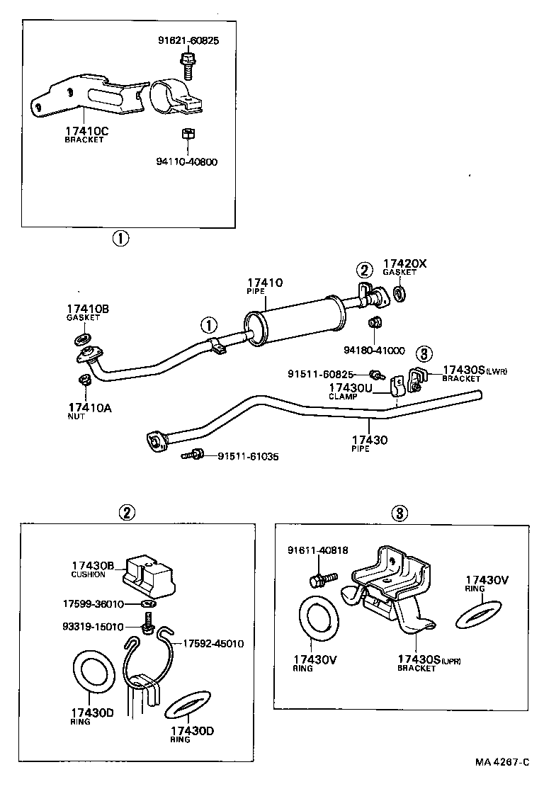 17430-27020 PIPE ASSY, EXHAUST, TAIL product image