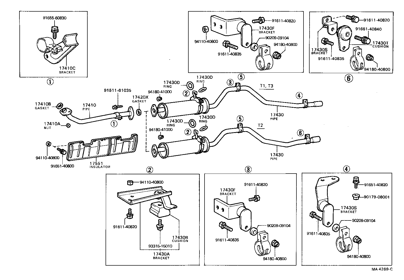 17430-27020 PIPE ASSY, EXHAUST, TAIL product image