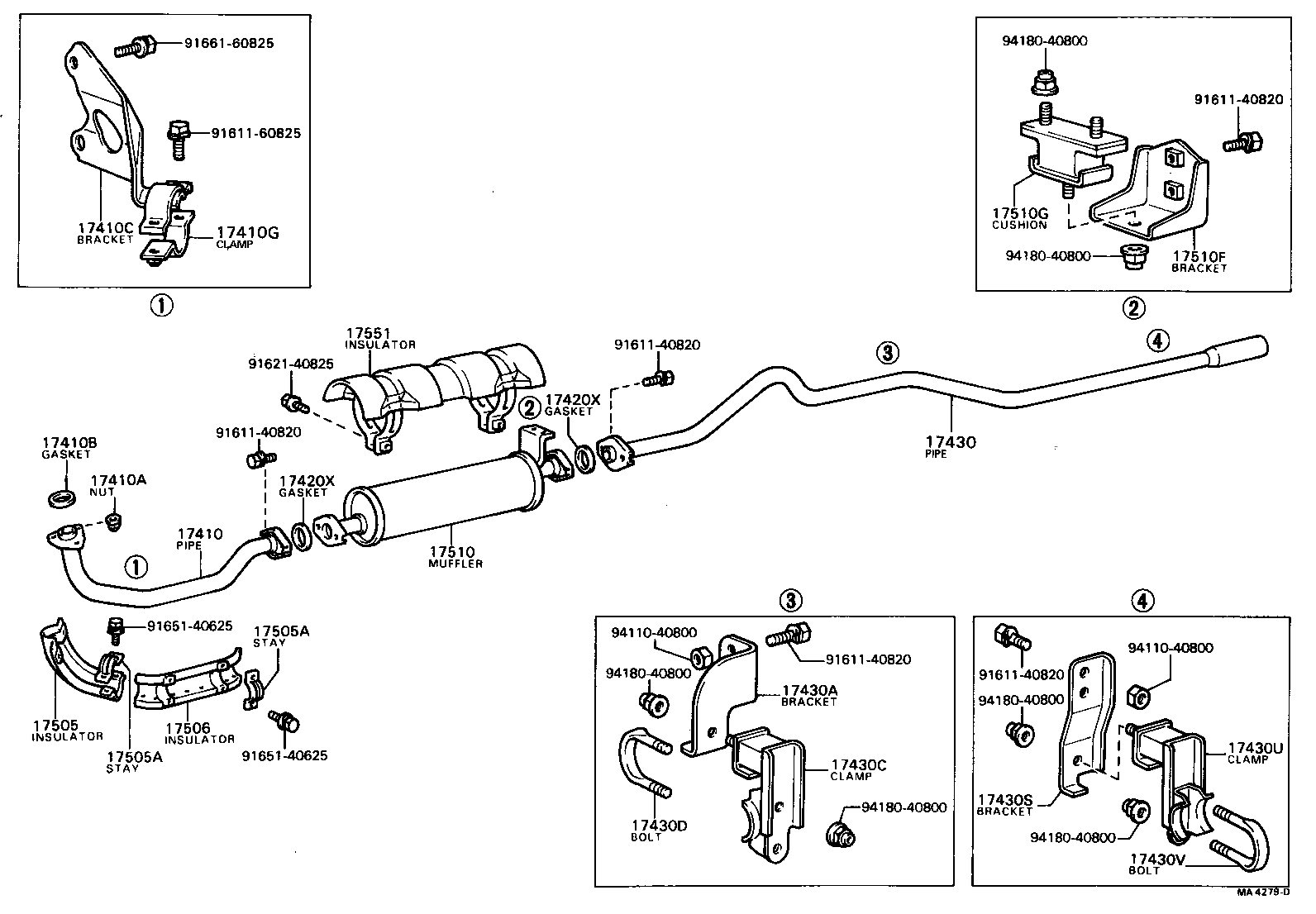 17405-56140 PIPE ASSY, EXHAUST, TAIL product image
