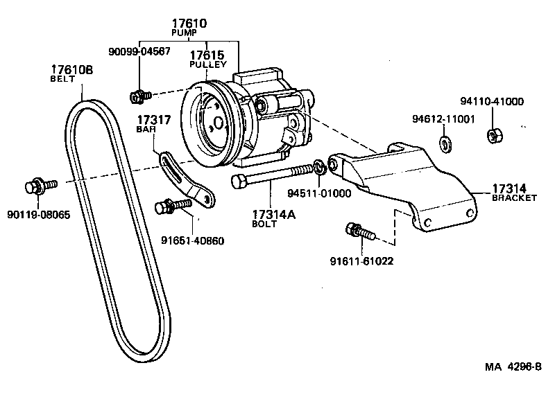 17615-24020 PULLEY(FOR AIR PUMP) product image