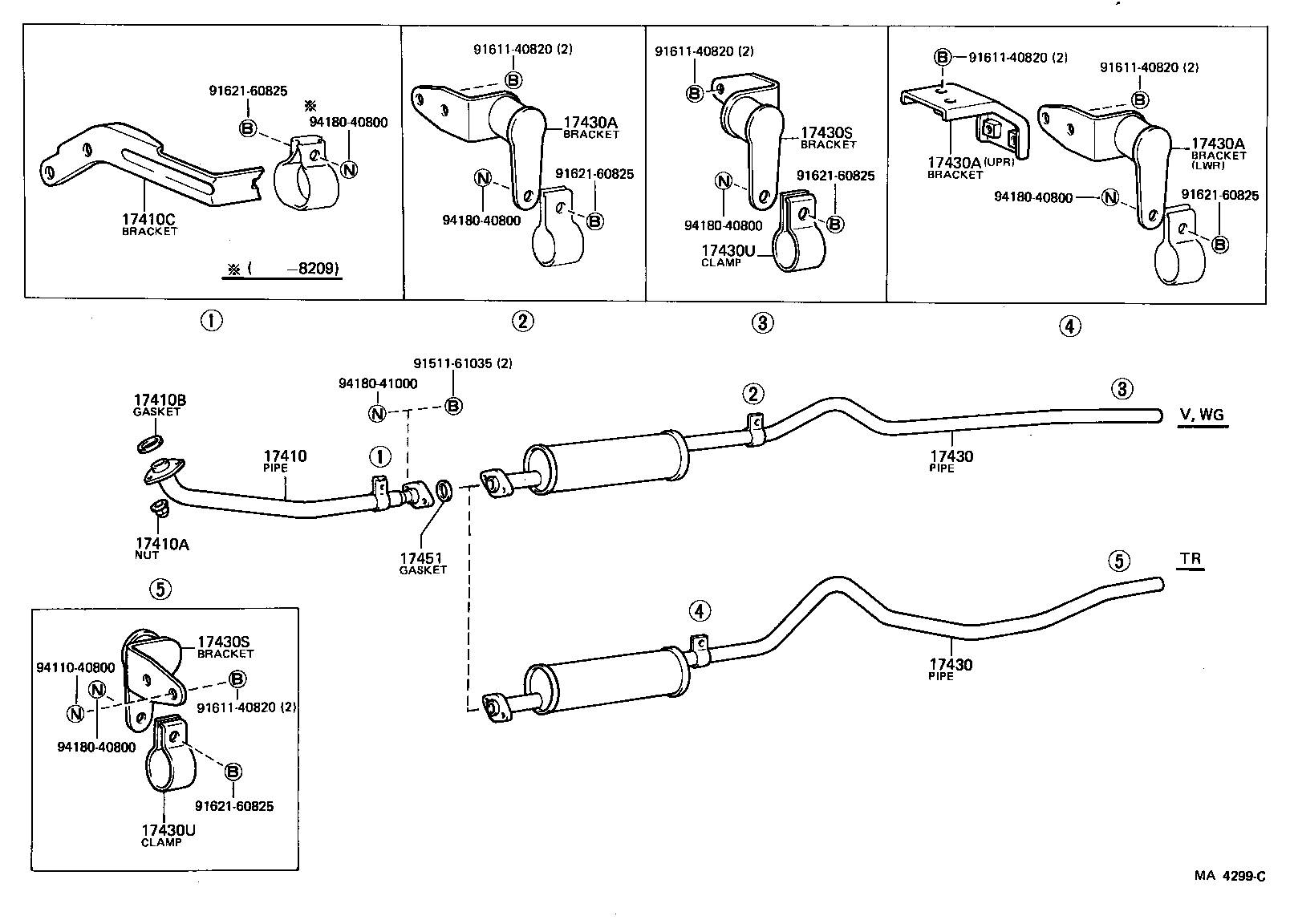 17405-24100 PIPE ASSY, EXHAUST, TAIL product image