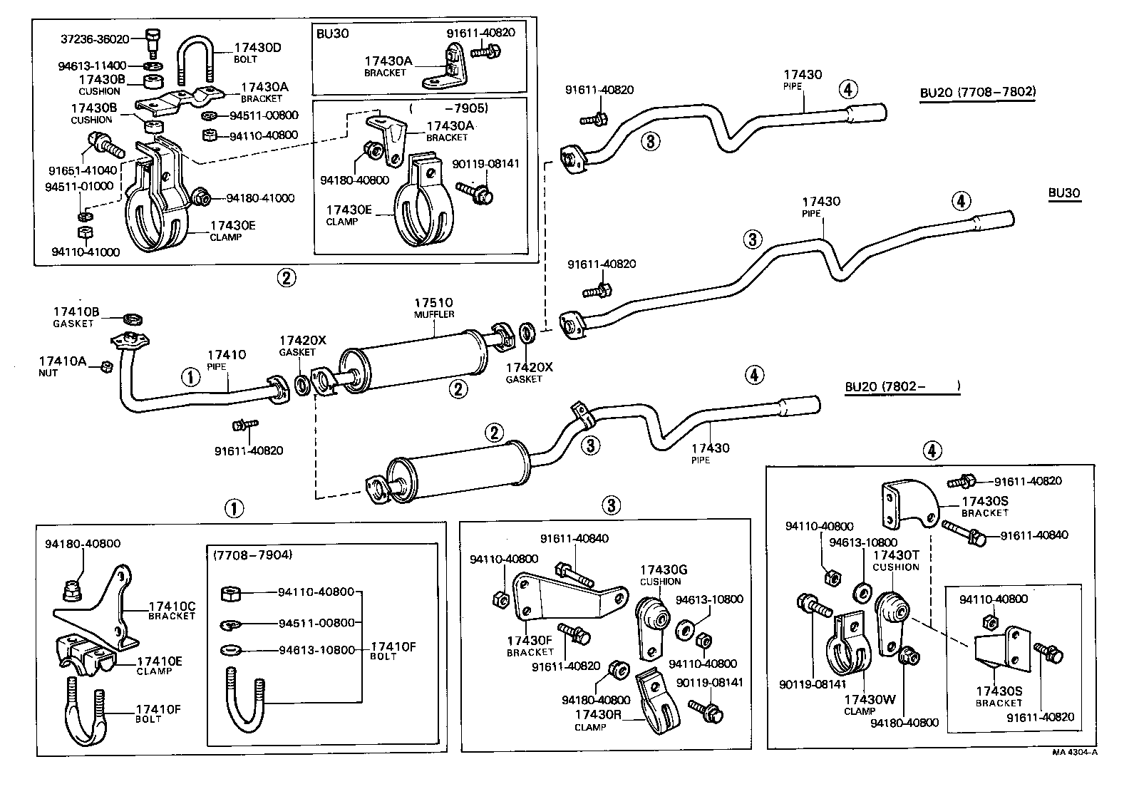 17430-56120 PIPE ASSY, EXHAUST, TAIL product image