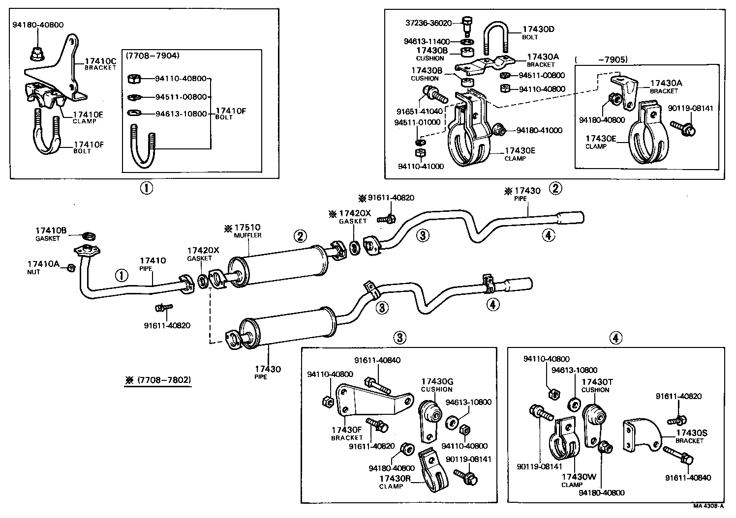 17430-56100 PIPE ASSY, EXHAUST, TAIL product image