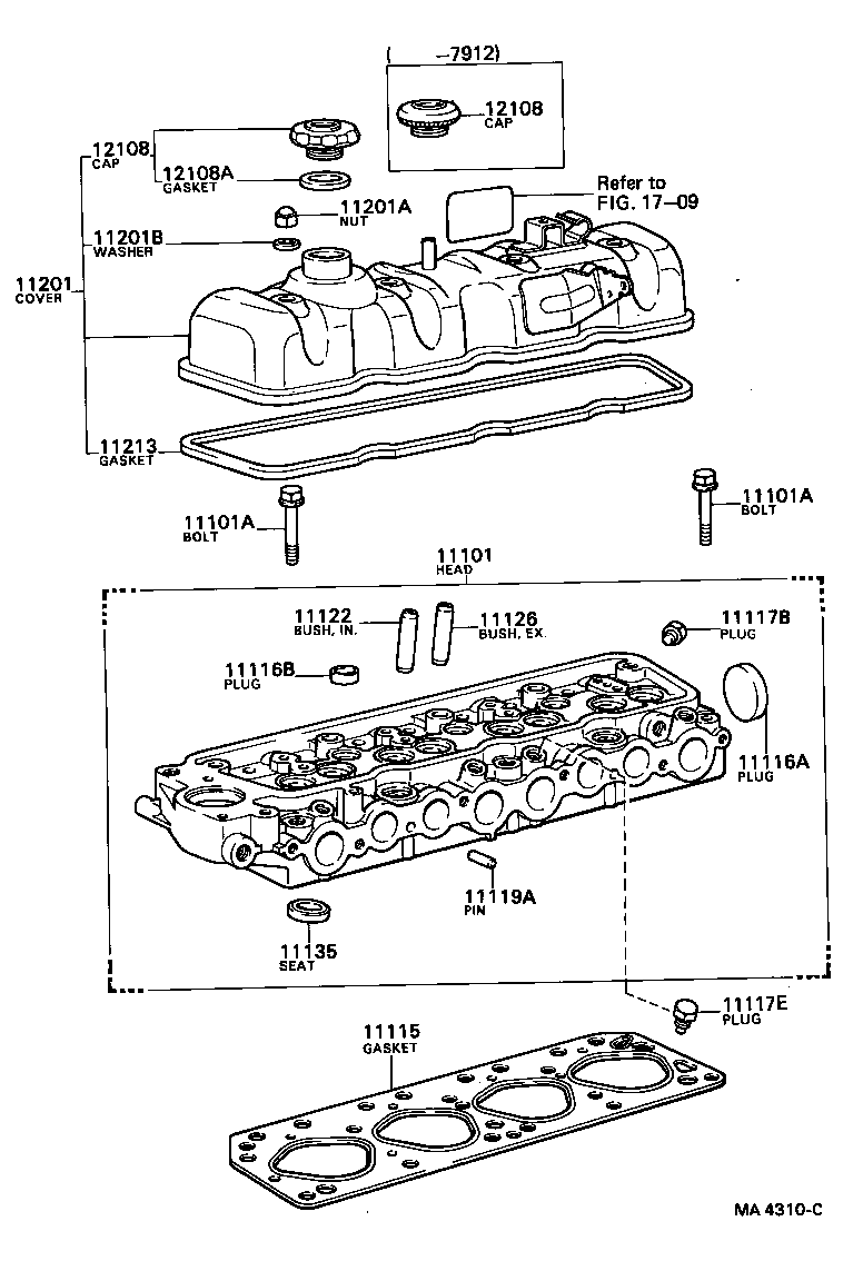 11101-39288 HEAD SUB-ASSY, CYLINDER product image