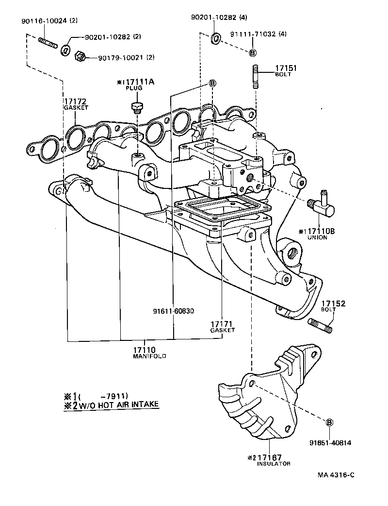 17167-26020 INSULATOR, EXHAUST MANIFOLD HEAT, NO.1 product image