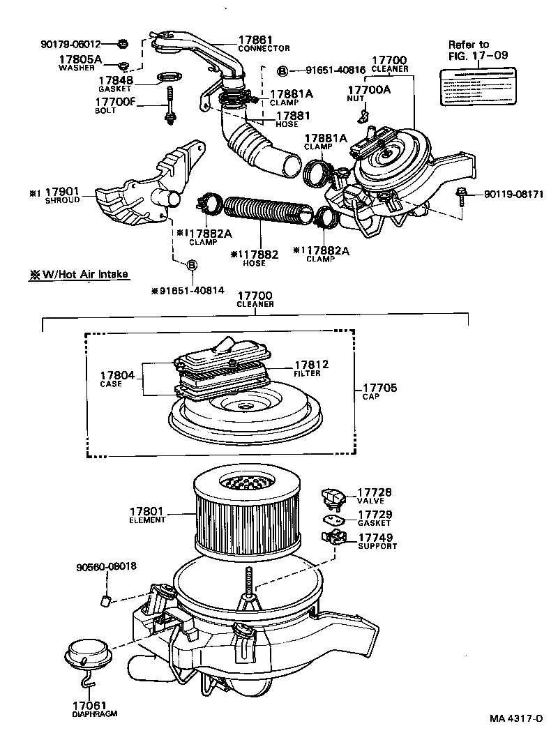17700-13041 CLEANER ASSY, AIR product image