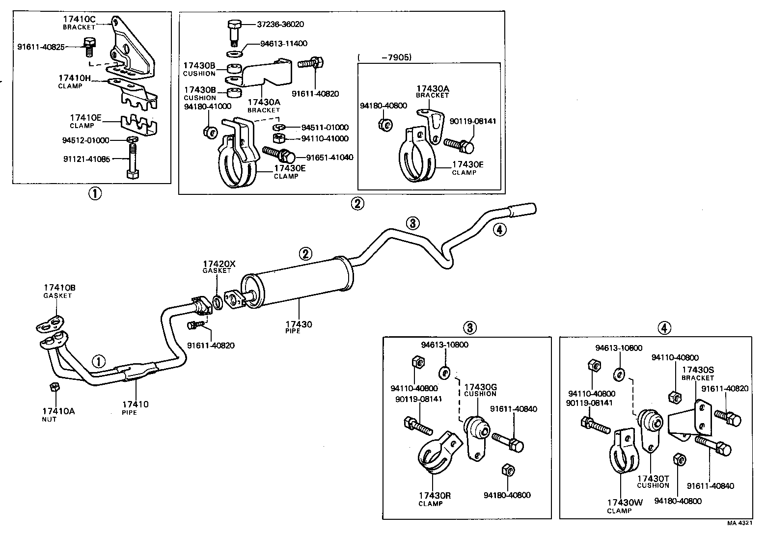 17430-56100 PIPE ASSY, EXHAUST, TAIL product image