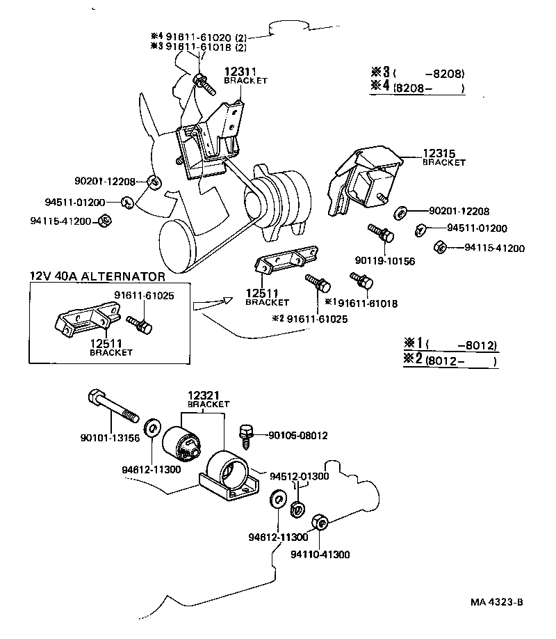 12303-18010 BRACKET, ENGINE MOUNTING, REAR, NO.1 product image