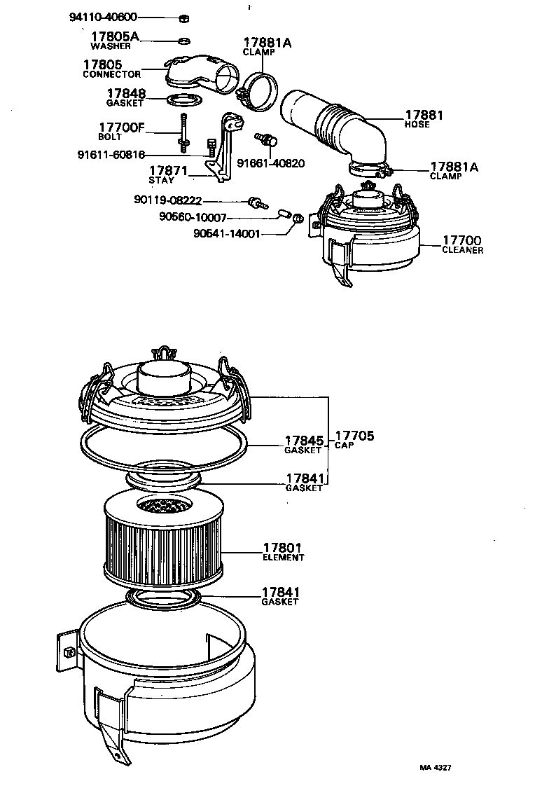 17700-13041 CLEANER ASSY, AIR product image