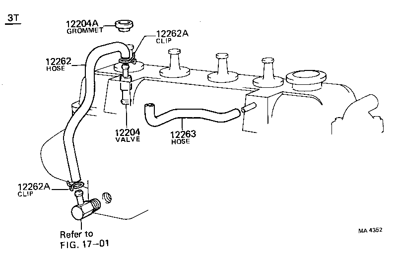 12261-54010 HOSE, VENTILATION product image
