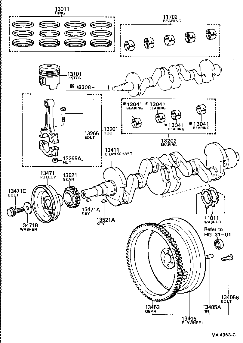 13202-54010 BEARING SET, CONNECTING ROD product image
