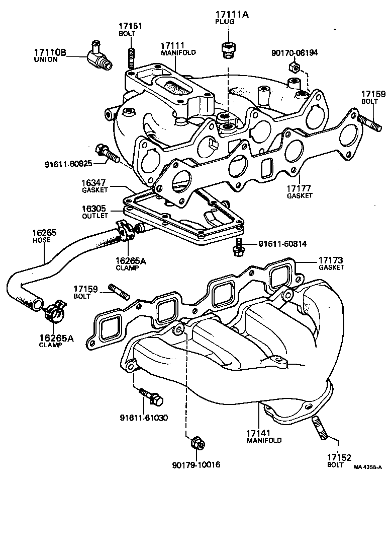 17111-45050 MANIFOLD, INTAKE product image