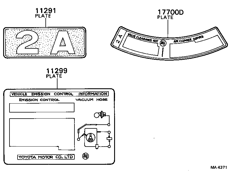 11293-14010 PLATE, ENGINE CAUTION product image