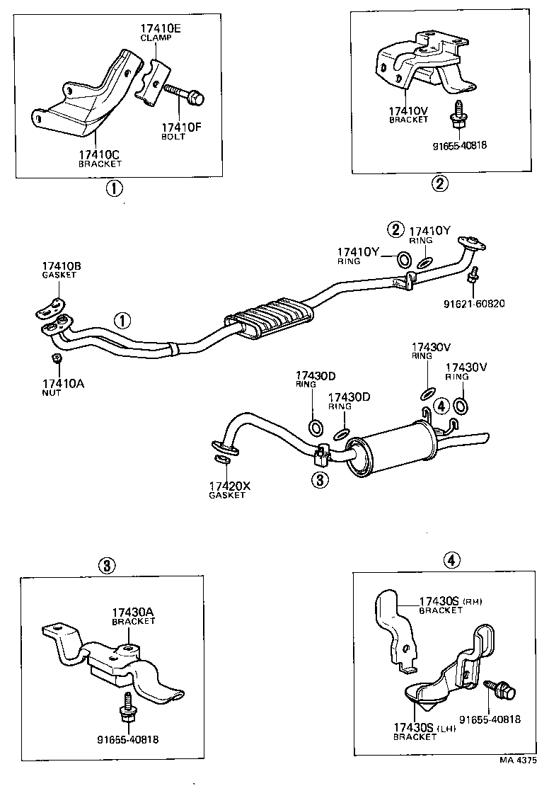 17430-36050 PIPE ASSY, EXHAUST, TAIL product image