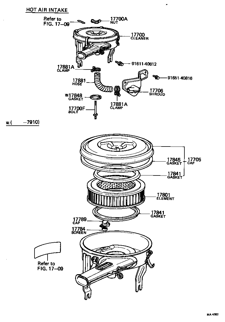 17700-54080 CLEANER ASSY, AIR product image