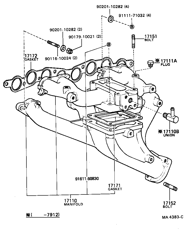 17110-34121 MANIFOLD ASSY product image