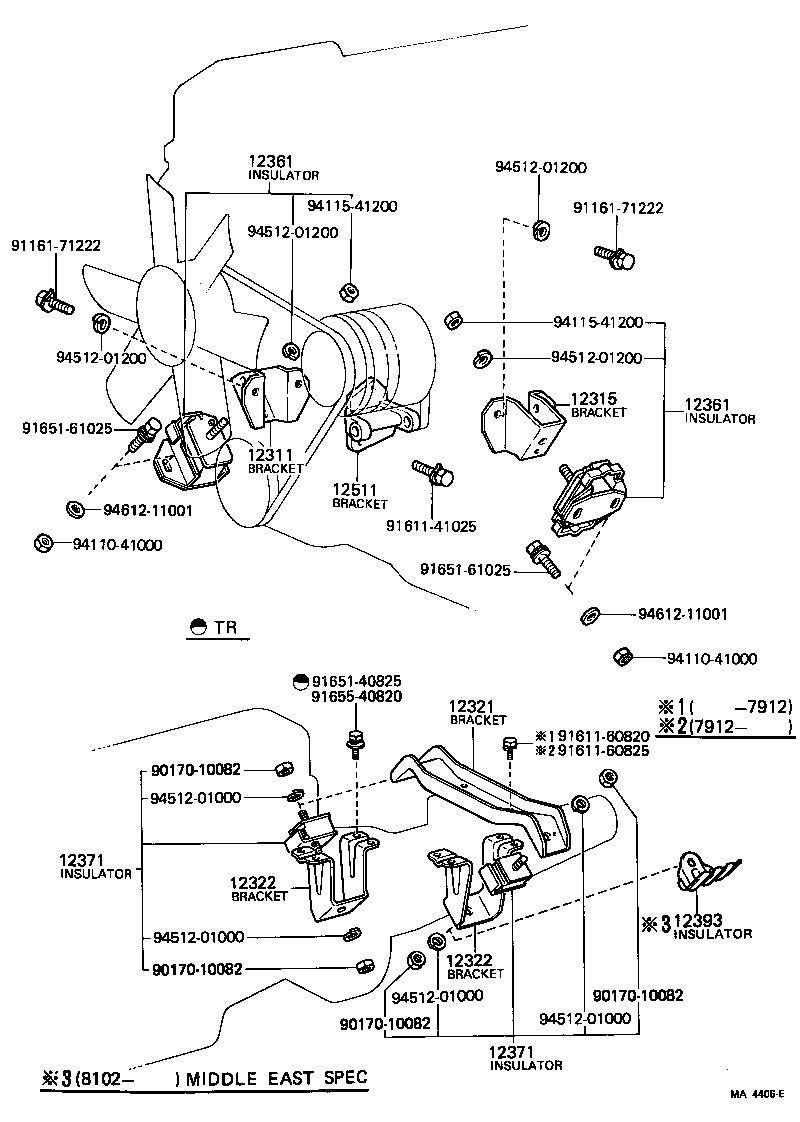 12361-54030 INSULATOR, ENGINE MOUNTING, FRONT product image