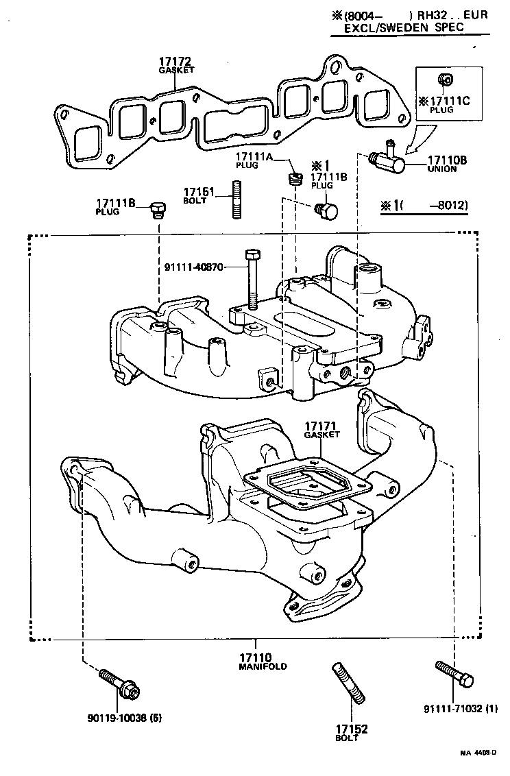 17101-54010 MANIFOLD, INTAKE product image