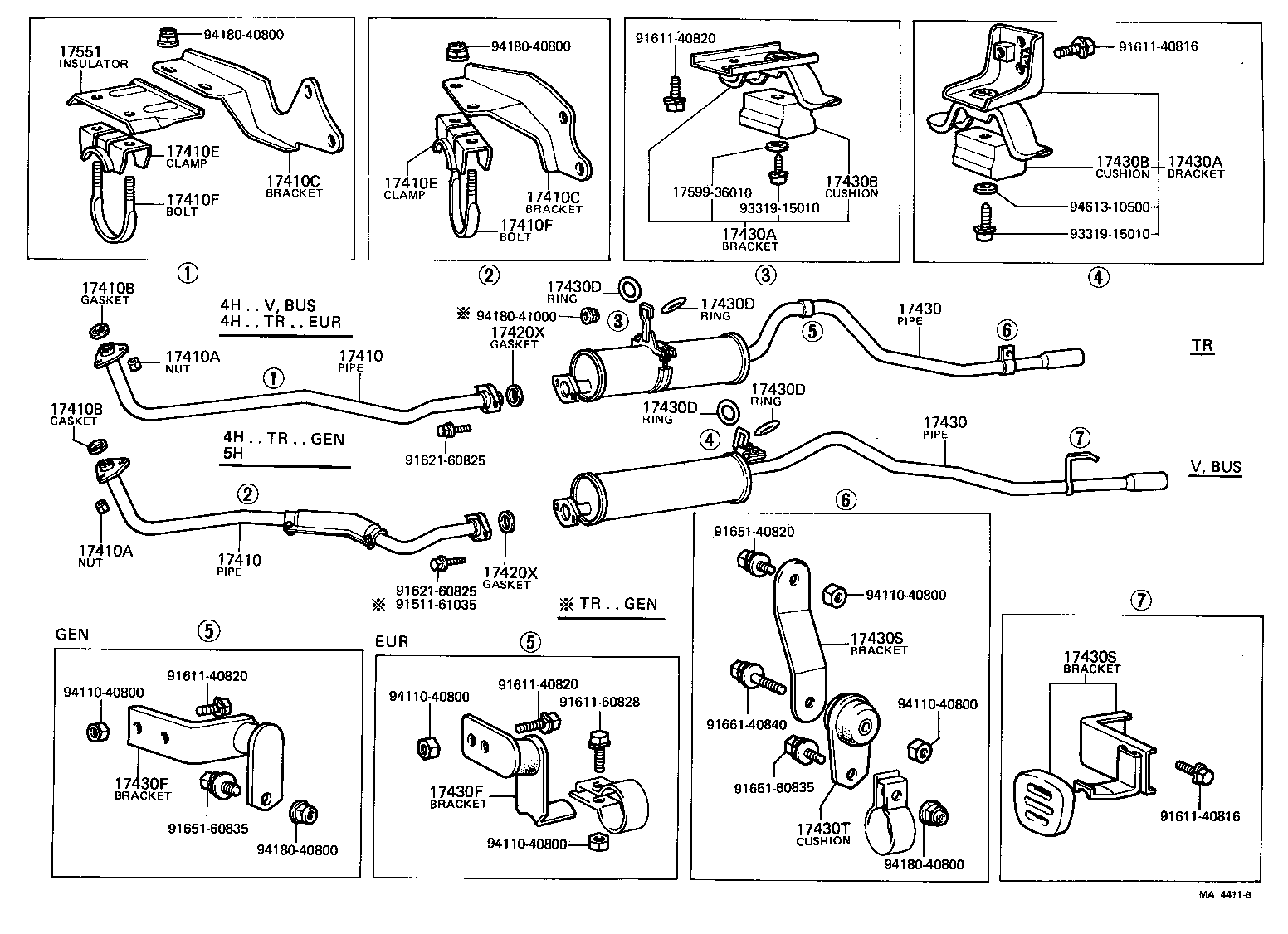 17430-31130 PIPE ASSY, EXHAUST, TAIL product image
