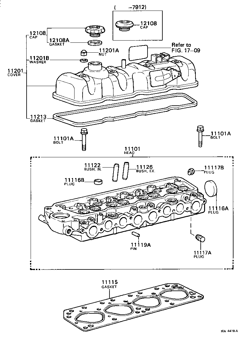 11201-59015 COVER SUB-ASSY, CYLINDER HEAD product image