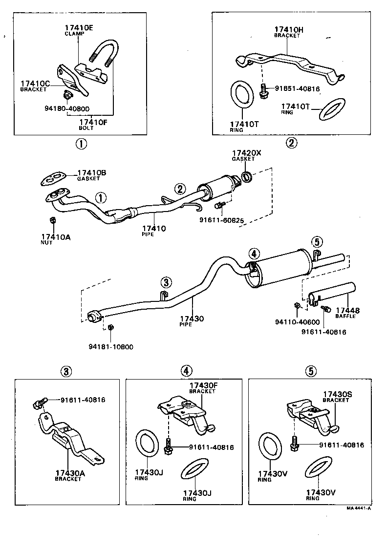 17565-41010 BOLT OR RING, EXHAUST TAIL PIPE (FOR FRONT) product image
