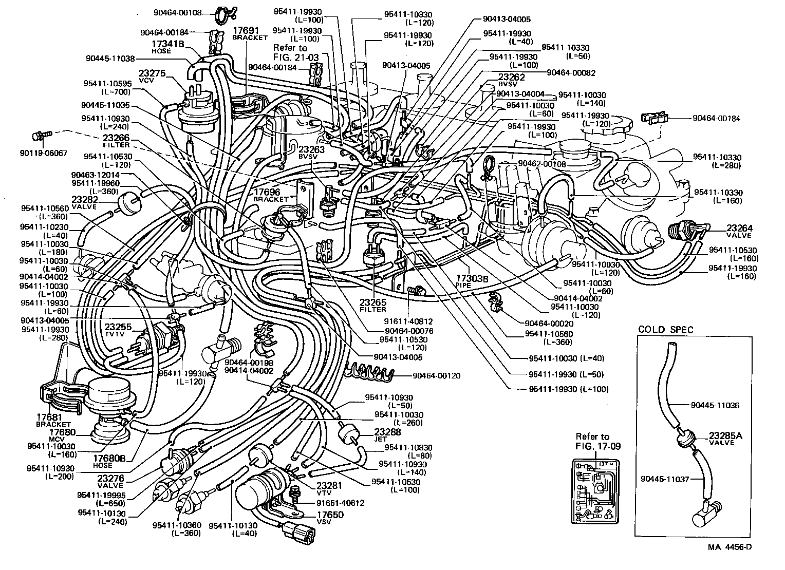 17303-18010 PIPE SUB-ASSY, AIR, NO.1 product image