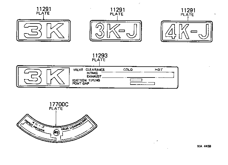 11291-24010 PLATE, ENGINE NAME product image