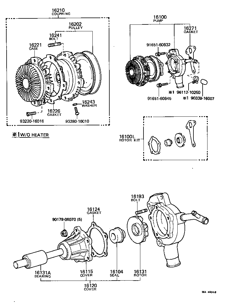 16100-39285 PUMP ASSY, ENGINE WATER product image