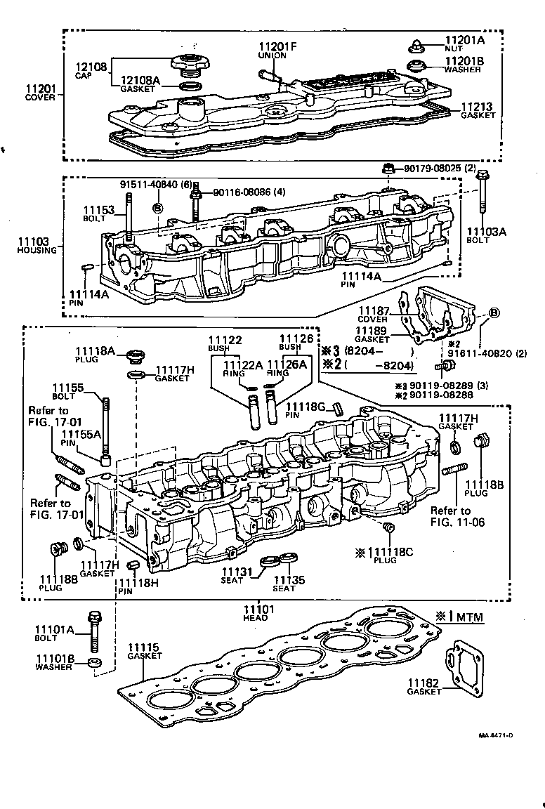11101-49275 HEAD SUB-ASSY, CYLINDER product image
