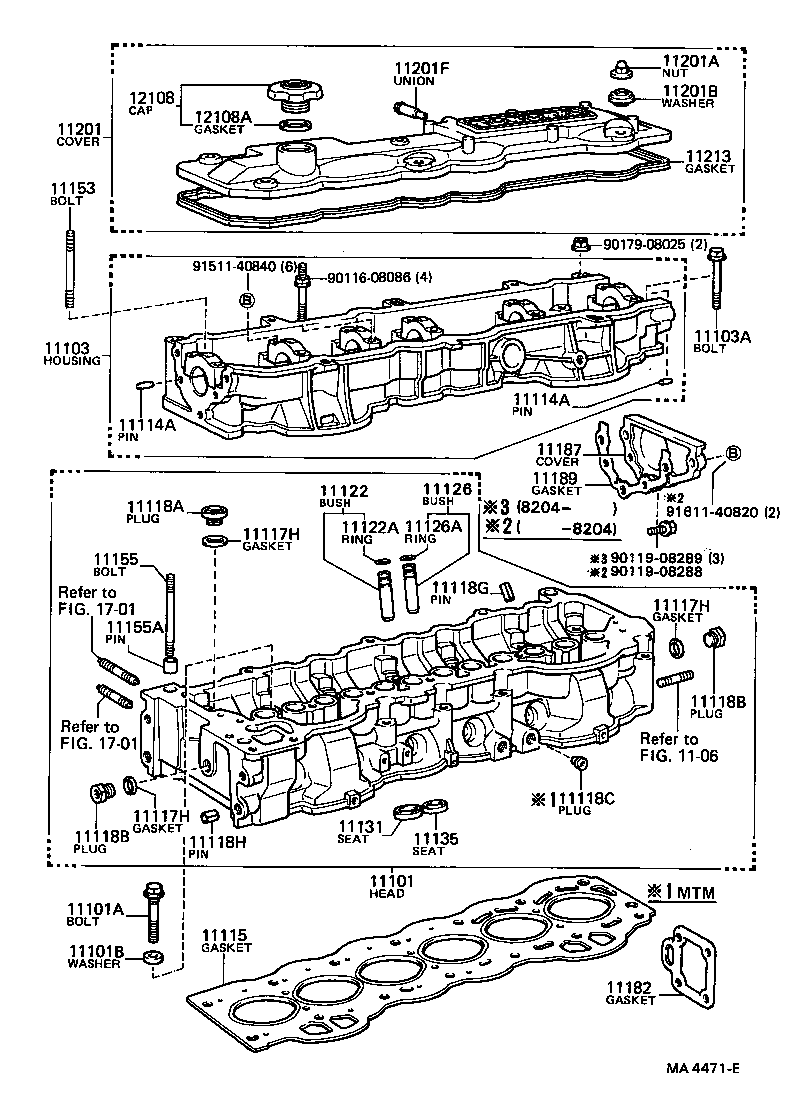 11101-41080 HEAD SUB-ASSY, CYLINDER product image