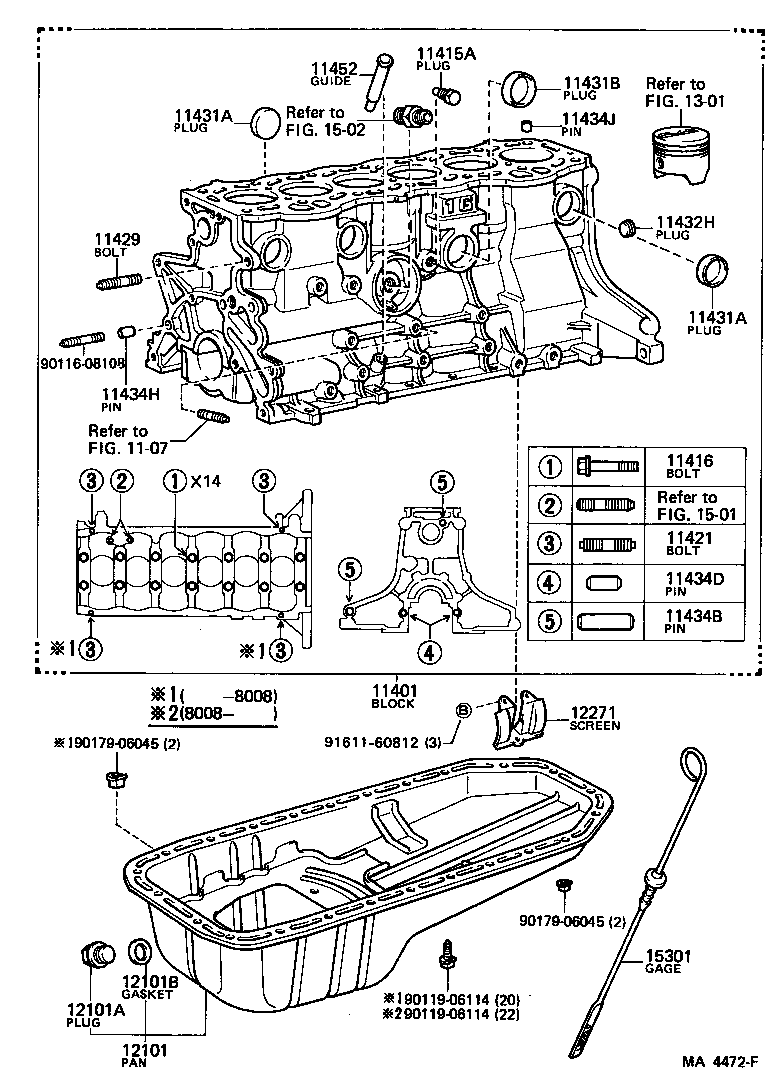11401-79015 BLOCK SUB-ASSY, CYLINDER product image